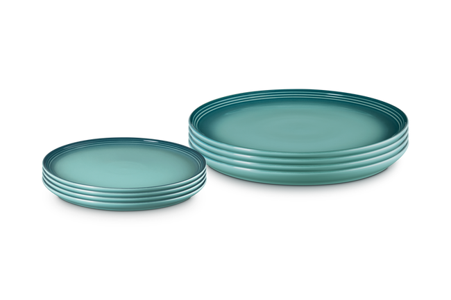 Le Creuset Stoneware Coupe 8-piece Dinnerware Set RivieraRiviera image number 1